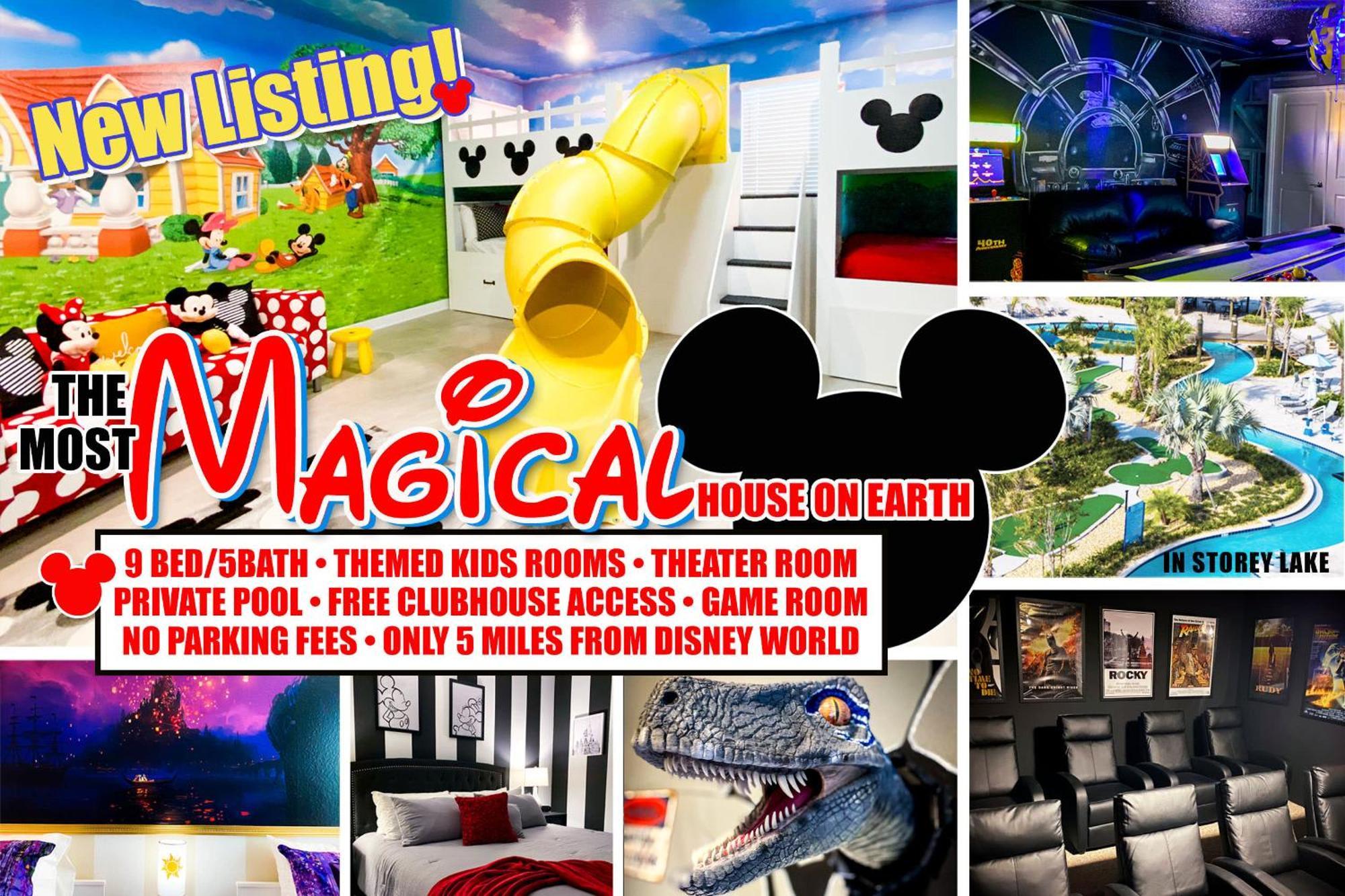 Magical Family Vacation Home Near Disney World At Storey Lake, Star Wars Gameroom, Pool, Theater, Mickey Slide, Sleeps Up To 28 Kissimmee Buitenkant foto